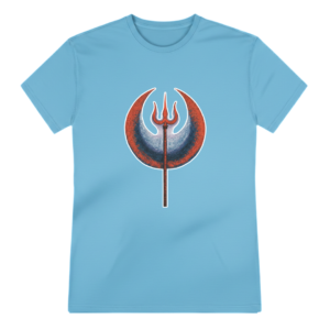 mahashivratri trishul t shirt sky blue | mahadev's trishul graphic tee | premium spiritual wear