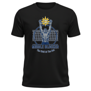 Volleyball Middle Blocker Player T-Shirt | Spike Hard Graphic Tee | Premium Cotton Sports Wear