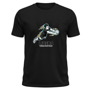 Volleyball Libero Player T-Shirt | Spike Hard Graphic Tee | Premium Cotton Sports Wear