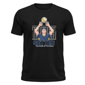 Volleyball Setter Player T-Shirt | Spike Hard Graphic Tee | Premium Cotton Sports Wear