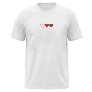Minimal Three Heart Symbol T-Shirt | Aesthetic Love Graphic Tee | Premium Cotton Casual Wear
